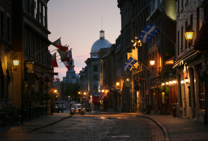 A street in Old Montreal
