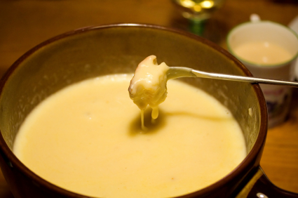 Fondue made with local cheese is a fun option for winter entertaining