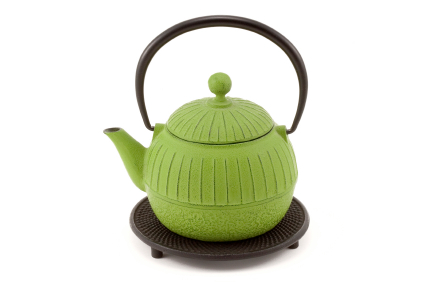 Metal or ceramic trivets protect your counters and tabletop from hot pots but you can improvise one in a pinch