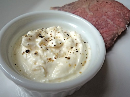 P1010103 Horseradish Cream with medium-rare roast beef
